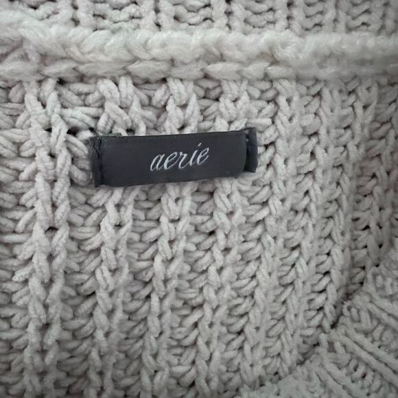 Aerie Cream Oversized Cowl Neck Sweater size M - Picture 3 of 6